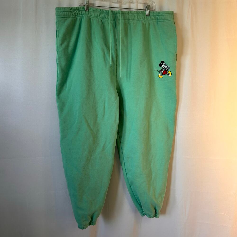 Disney Mickey Mouse Mint Green Jogger Sweatpants Womens 2X Lounge Pants